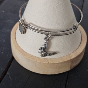 Alex and Ani Silver Butterfly Charm Bracelet